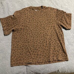 Abercrombie & Fitch Brown leopard crop Print Top